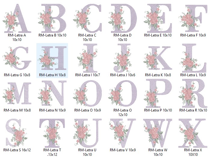 Decorative Alphabet Monogram Embroidery