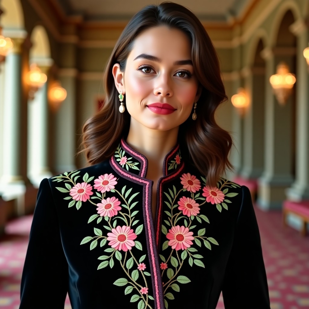 Majestic Floral Harmony Luxury Designer Blazer
