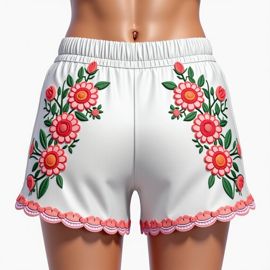 Grand Floral Elegance Luxury Summer Shorts