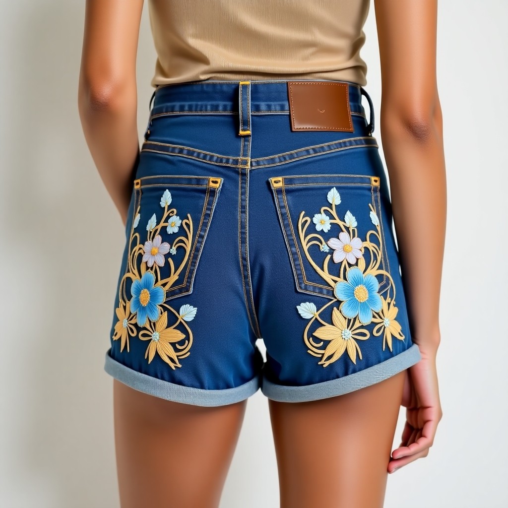Designer Elegant Blossom Resort Wear Shorts