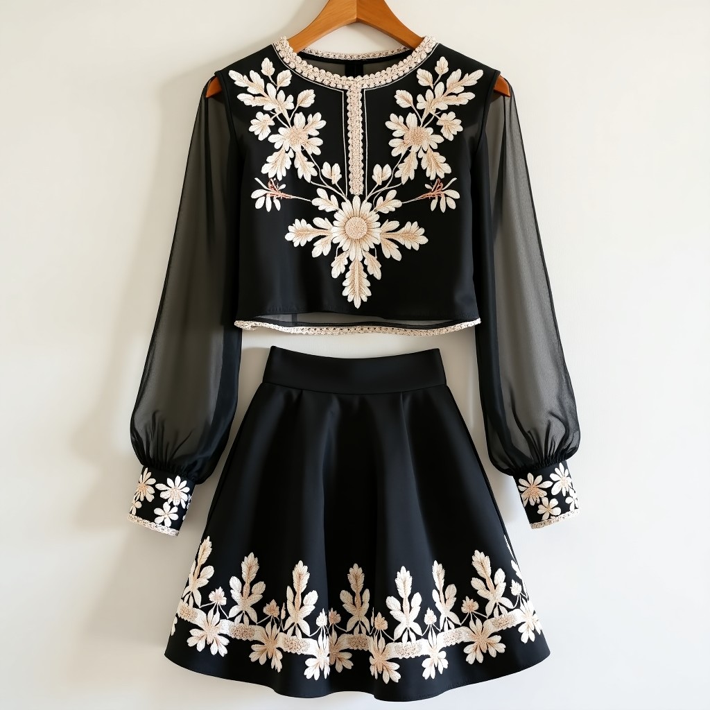 Grand Heritage Bloom Embroidered Women's Party Set