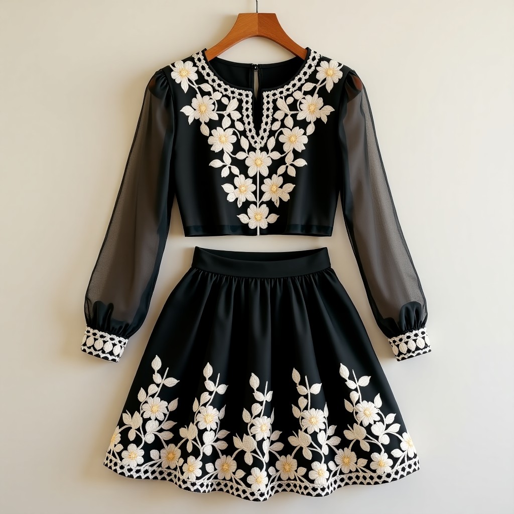 Prestige Royal Petal Embroidered Boutique Co-Ord Set