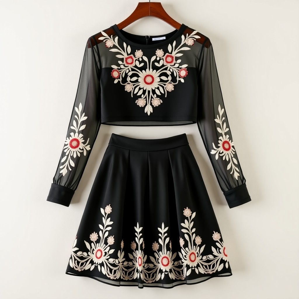 Imperial Heritage Rose Embroidered Luxury Outfit