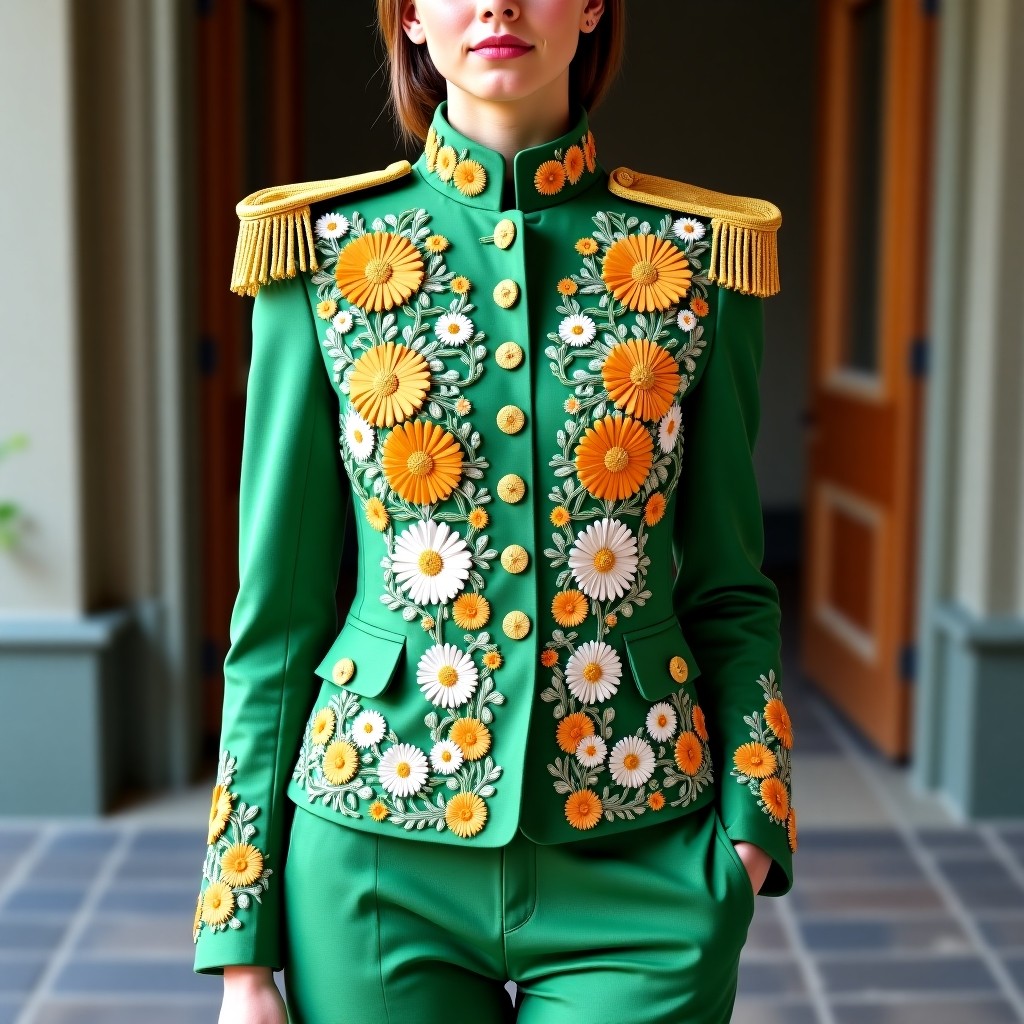 Royal Emerald Flora Commander Blazer