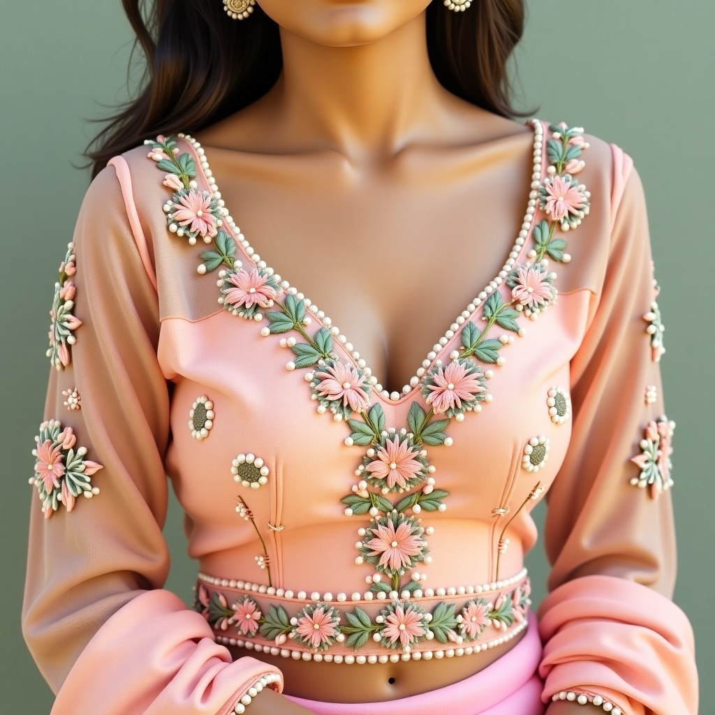 AI Signature Bloom Designer Blouse
