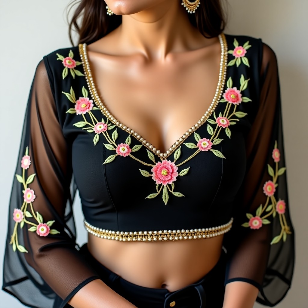Contemporary AI Elegance Women's Blouse