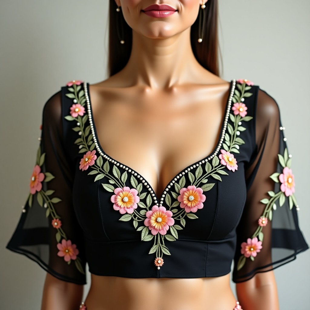 AI Golden Flora Signature Women's Blouse