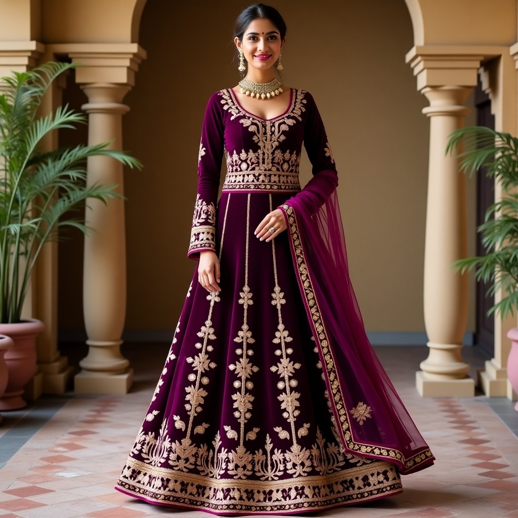 Royal Floral Elegance Bridal Lehenga