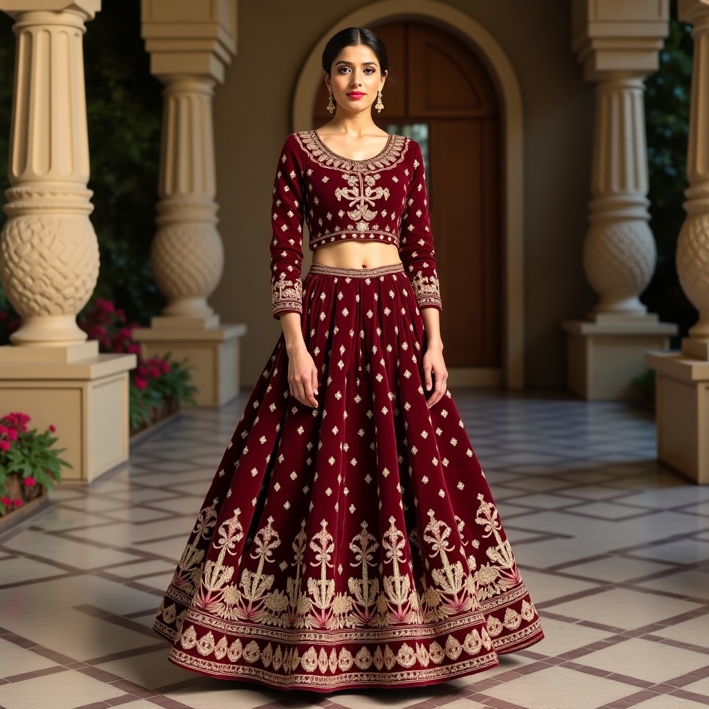 Royal Floral Majesty Lehenga