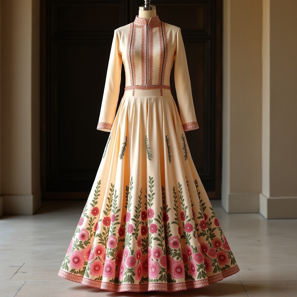 Golden Royal Blossom Wedding Lehenga
