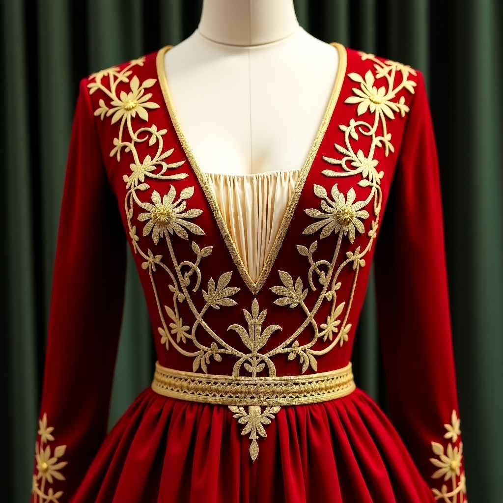 Crown Fleur Classic Embroidered Dress