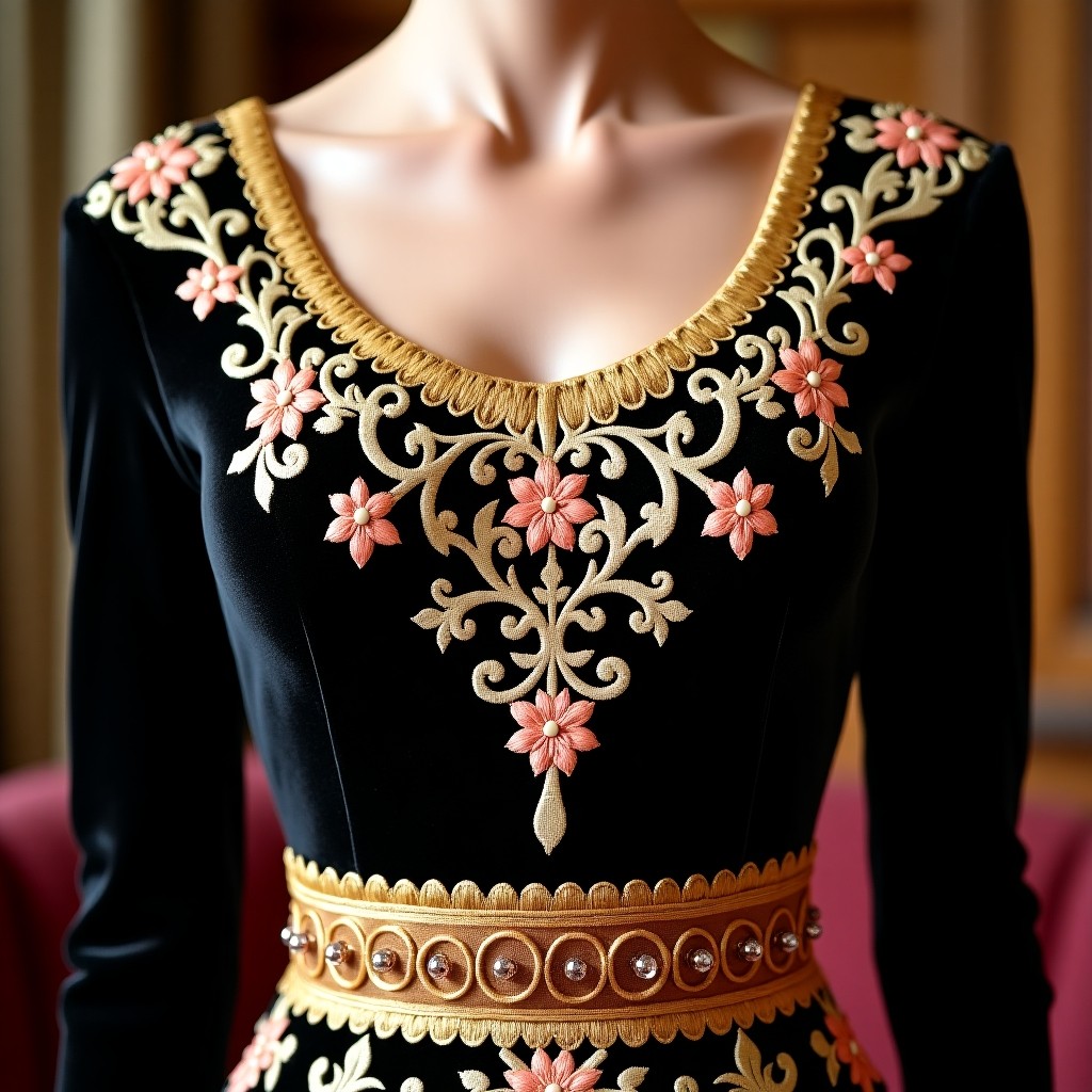 Golden Imperial Rose Gown
