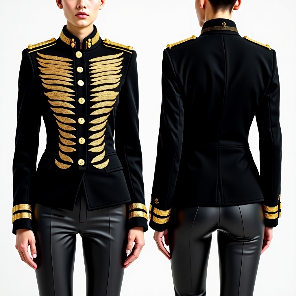 Fancy Royal Crest Embroidered Fashion Jacket