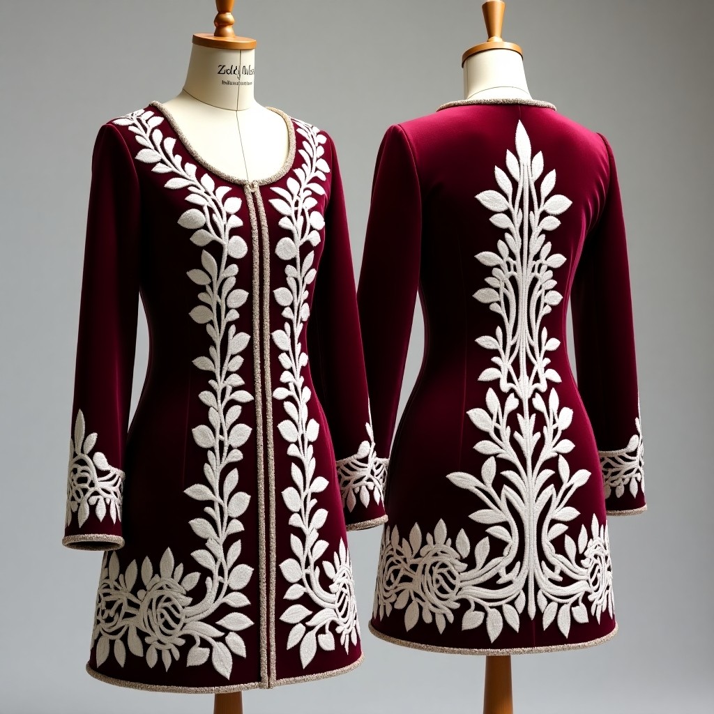 Delicate Floral Vine Luxury Jacket
