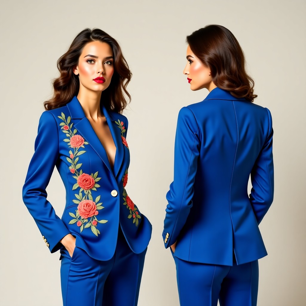 Refined Rose and Leaf Jacket