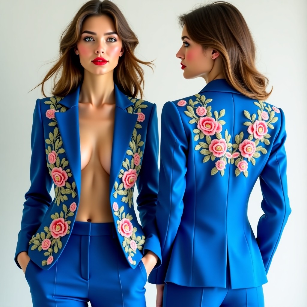 Luxury Botanical Scroll Jacket