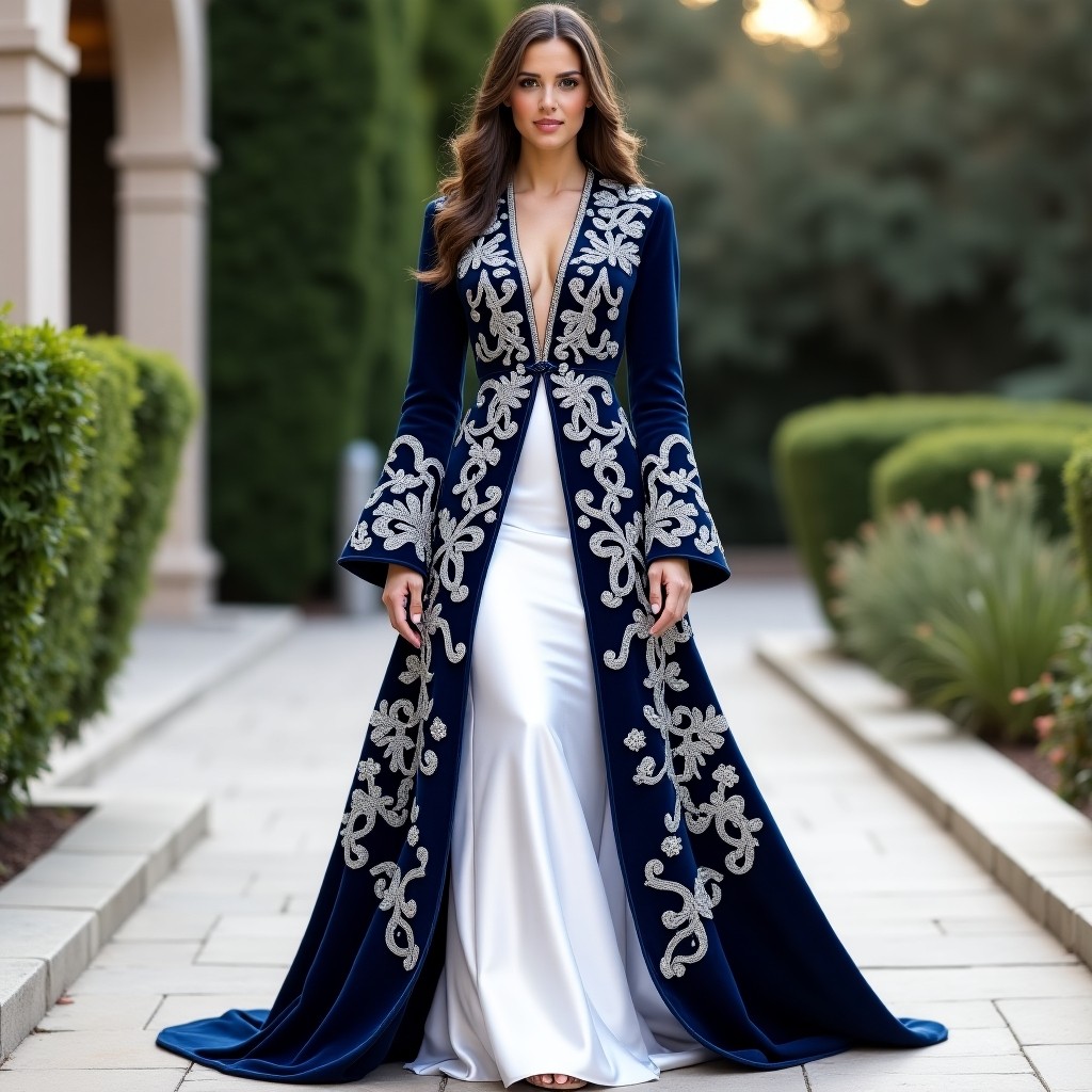 Enchanting Moroccan Scroll Blossom Dress