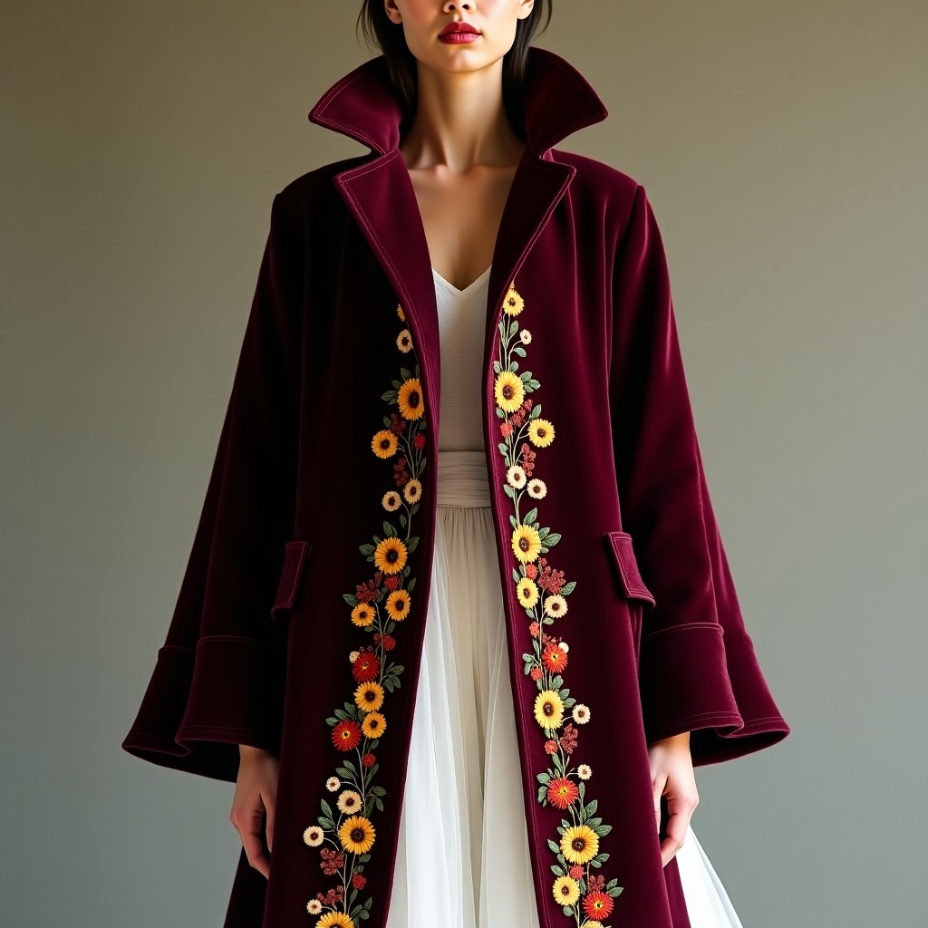 Regal Moroccan Botanical Scroll Couture