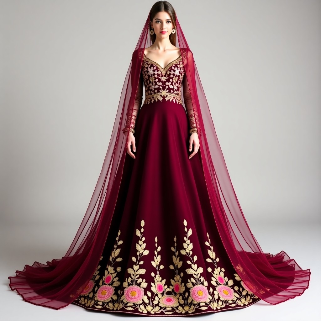 Grand Macedonian Vine Embroidered Folk Dress