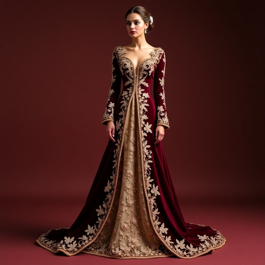 Opulent Macedonian Blossom Folk Dress
