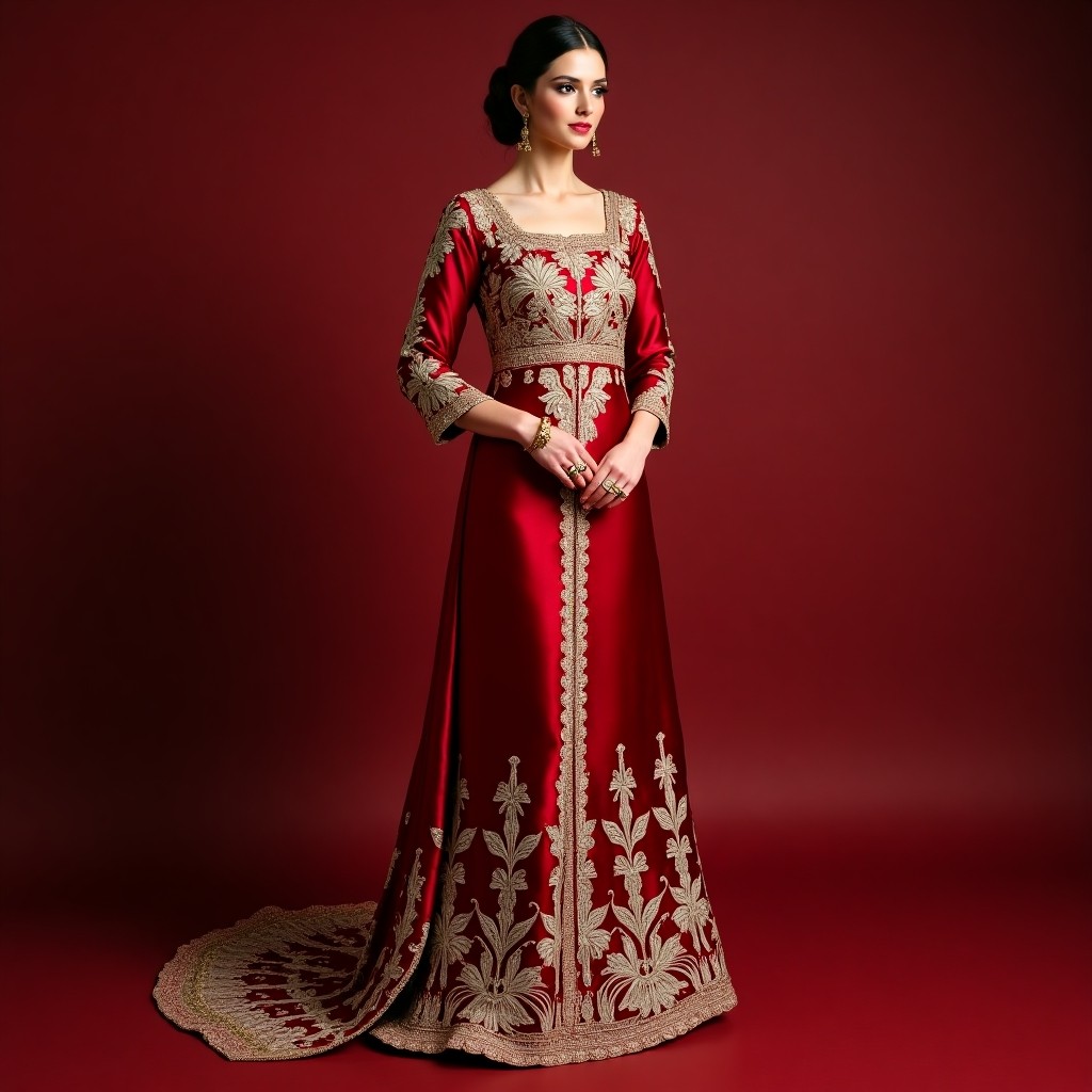 Majestic Macedonian Garden Heritage Dress