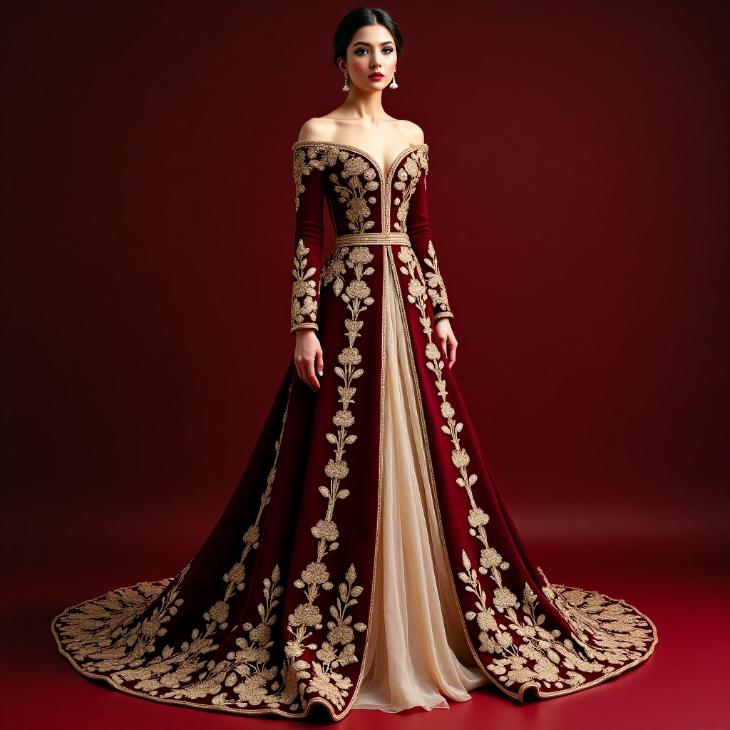 Signature Macedonian Floral Vine Dress