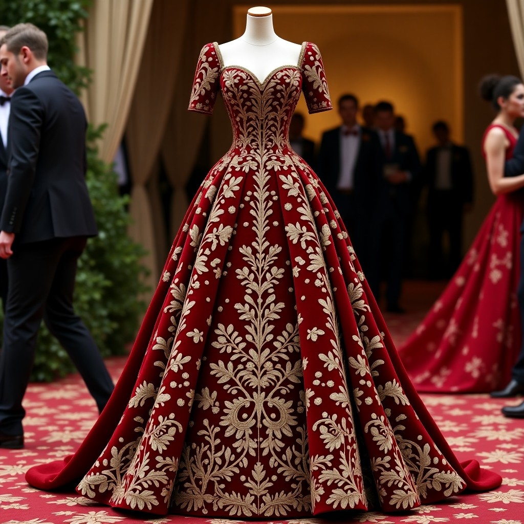 Grand Rose Vine Luxury Ball Gown