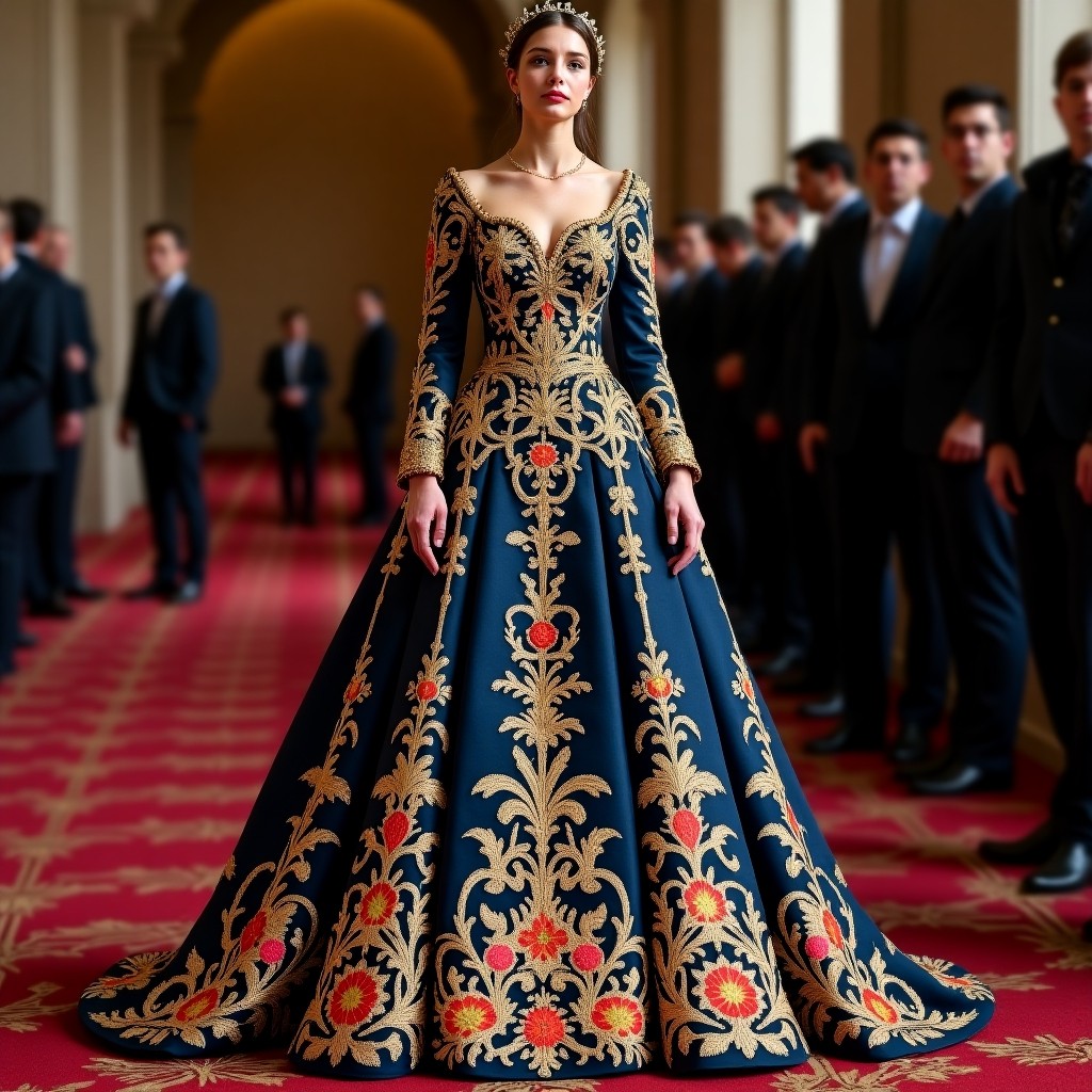 Majestic Garden Scroll Ball Gown