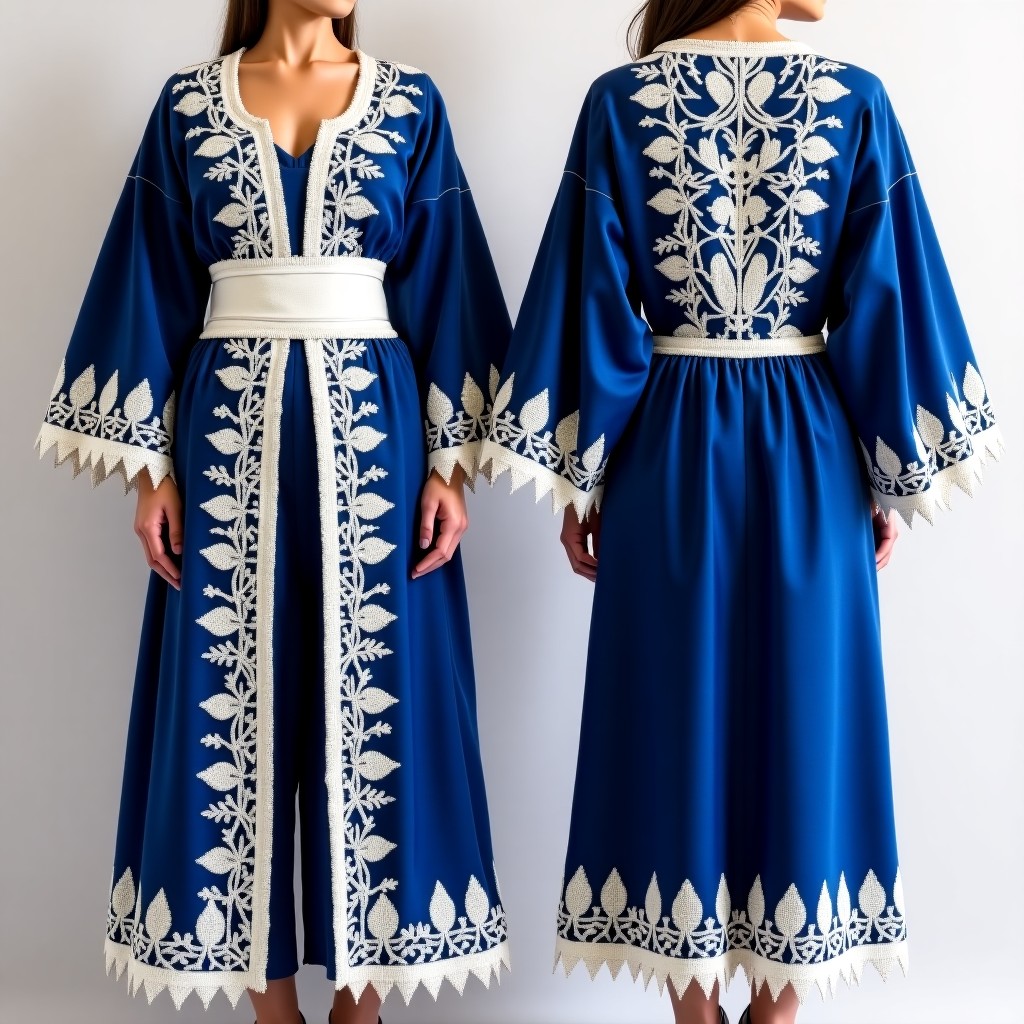 Women's Designer Jacket with Symmetrical Floral Embroidery