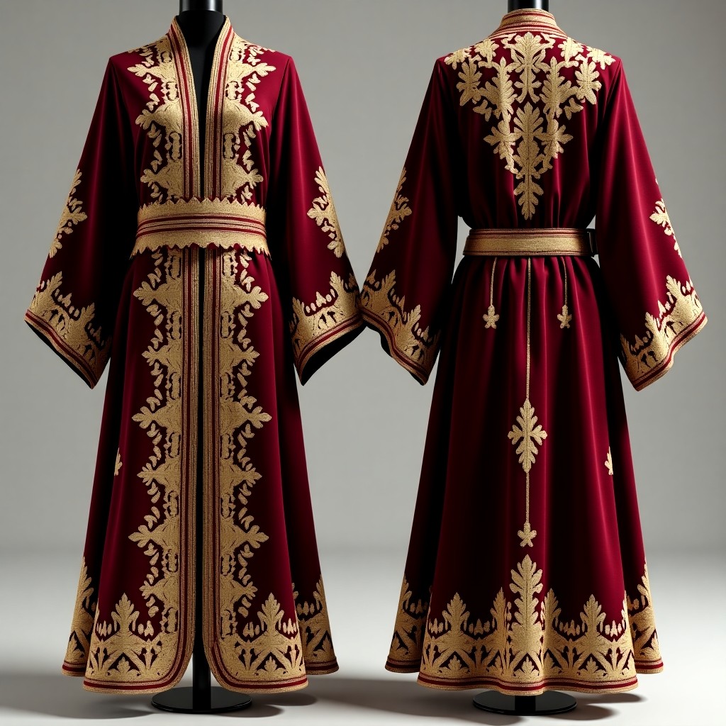 Women's Luxury Jacket with Ornamental Floral Scrollwork